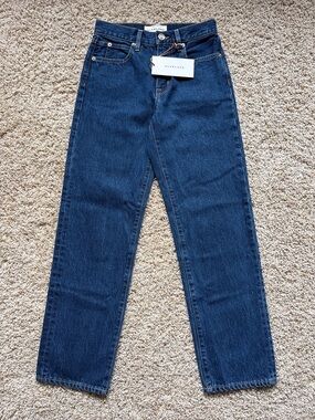 NWT SLVRLAKE Sophie Straight Leg Jeans in Size 24 Wash Evermore